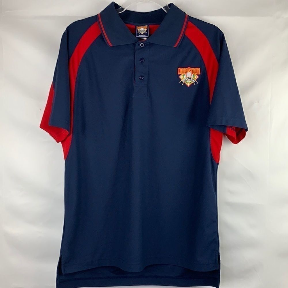 Cooperstown Men’s Red and Blue golf shirt